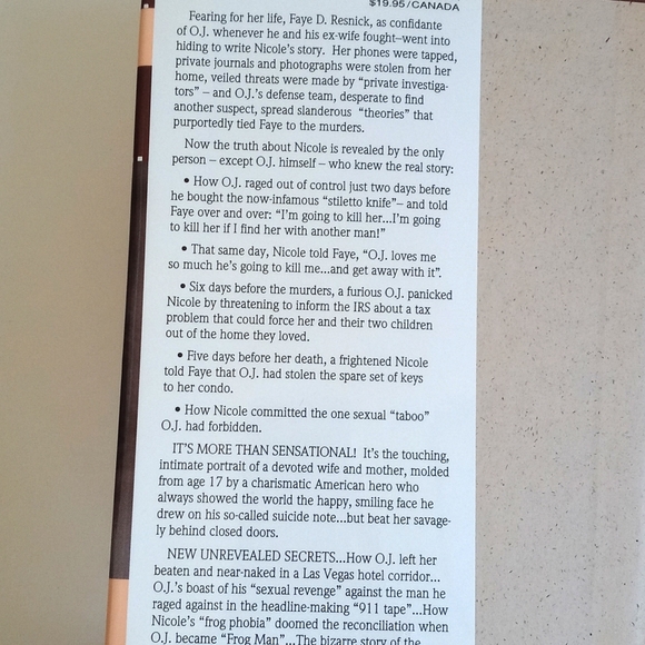 Nicole Brown Simpson: The Private Diary of A Life Interrupted By Faye D Resnick - Picture 4 of 10